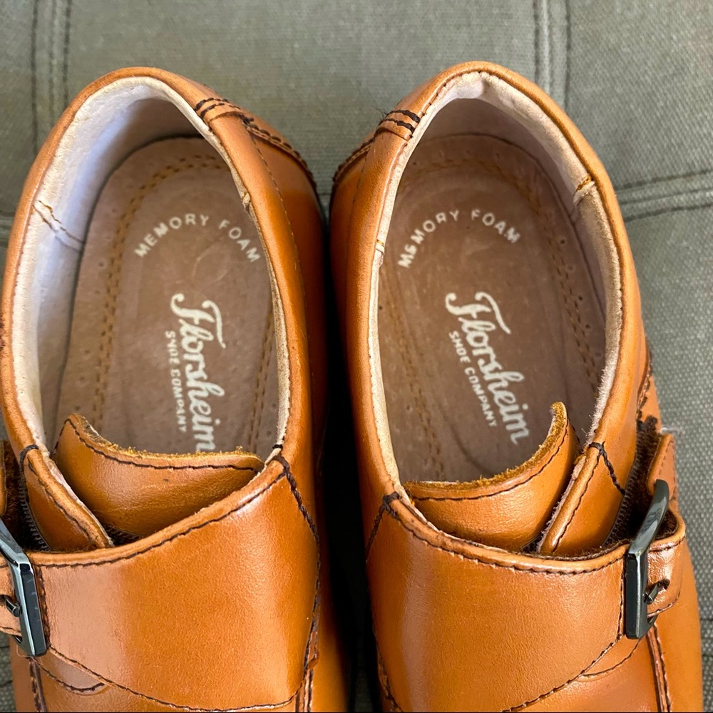 Florsheim Boy’s Leather Dress shoe Size 12.5 M NWOT Cognac, brand new - Picture 6 of 9